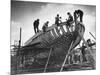 This Wooden Fishing Boat was Built by 60 People in 100 Days, WW2 Topsham Shipyard 1944-null-Mounted Photographic Print