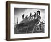 This Wooden Fishing Boat was Built by 60 People in 100 Days, WW2 Topsham Shipyard 1944-null-Framed Photographic Print