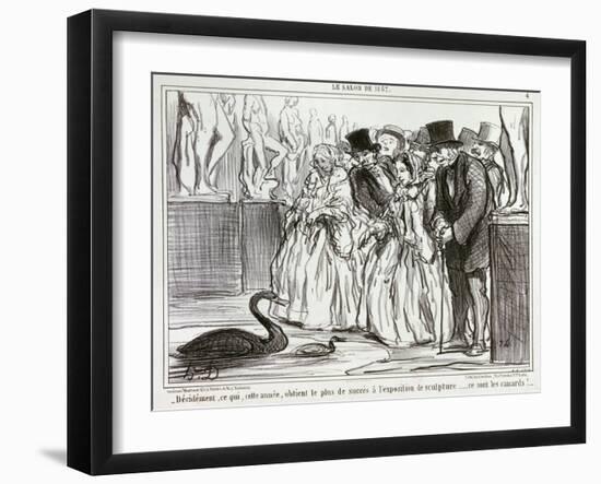 This Year, the Ducks are Really the Most Popular of the Exhibition of Sculptures-Honore Daumier-Framed Giclee Print