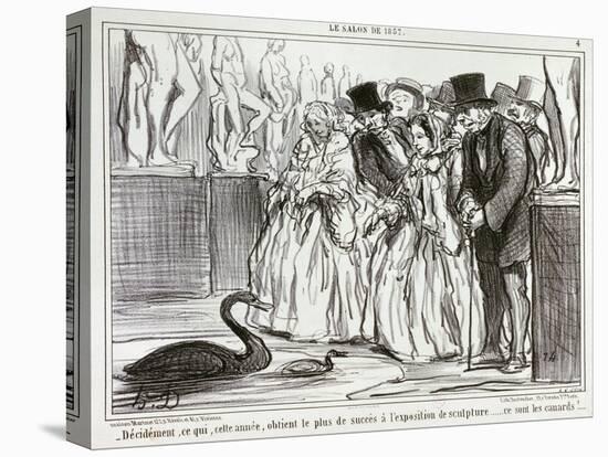 This Year, the Ducks are Really the Most Popular of the Exhibition of Sculptures-Honore Daumier-Stretched Canvas