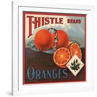 Thistle Brand - California - Citrus Crate Label-Lantern Press-Framed Art Print