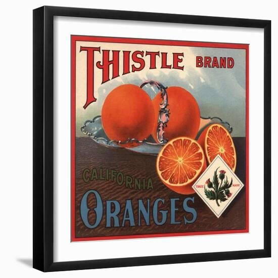 Thistle Brand - California - Citrus Crate Label-Lantern Press-Framed Art Print