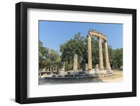 Tholos, Ancient Greek ruins, Olympia, Greece-Lisa S. Engelbrecht-Framed Premium Photographic Print