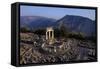 Tholos Athena temple at Delphi archeological site-Charles Bowman-Framed Stretched Canvas