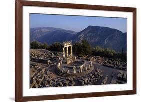 Tholos Athena temple at Delphi archeological site-Charles Bowman-Framed Photographic Print