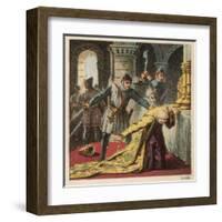 Thomas a Becket Archbishop of Canterbury is Murdered is His Own Cathedral by Knights-Joseph Kronheim-Framed Art Print