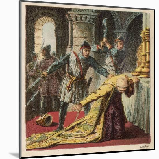 Thomas a Becket Archbishop of Canterbury is Murdered is His Own Cathedral by Knights-Joseph Kronheim-Mounted Art Print