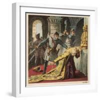 Thomas a Becket Archbishop of Canterbury is Murdered is His Own Cathedral by Knights-Joseph Kronheim-Framed Art Print