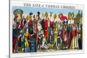 Thomas a Becket's Grand Entry into London…, 12th Century-null-Stretched Canvas
