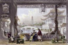 Boudoir and bedchamber of a lady of rank, China, 1843-Thomas Allom-Giclee Print