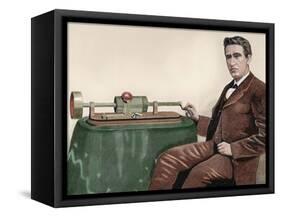 Thomas Alva Edison (1847-1931). American Inventor-Prisma Archivo-Framed Stretched Canvas