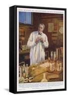 Thomas Alva Edison American Inventor in His Workshop at West Orange New Jersey-John Cameron-Framed Stretched Canvas