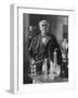 Thomas Alva Edison American Inventor on His 77th Birthday in His West Orange Laboratory-null-Framed Premium Photographic Print