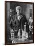 Thomas Alva Edison American Inventor on His 77th Birthday in His West Orange Laboratory-null-Framed Photographic Print