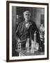 Thomas Alva Edison American Inventor on His 77th Birthday in His West Orange Laboratory-null-Framed Photographic Print