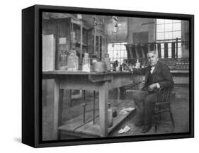 Thomas Alva Edison in His Workshop-null-Framed Stretched Canvas