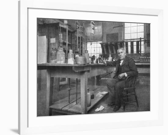 Thomas Alva Edison in His Workshop-null-Framed Photographic Print