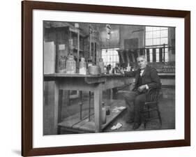 Thomas Alva Edison in His Workshop-null-Framed Photographic Print