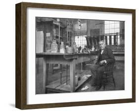 Thomas Alva Edison in His Workshop-null-Framed Photographic Print