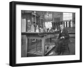 Thomas Alva Edison in His Workshop-null-Framed Photographic Print