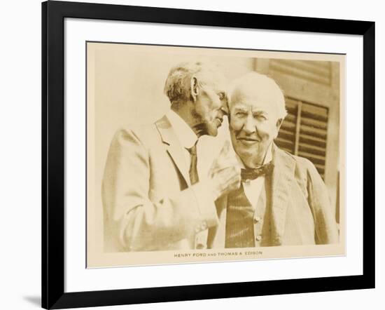 Thomas Alva Edison with Henry Ford-null-Framed Art Print