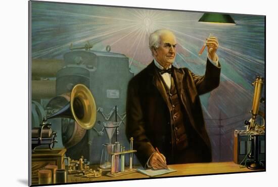 Thomas Alva Edison-null-Mounted Art Print