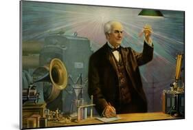 Thomas Alva Edison-null-Mounted Art Print