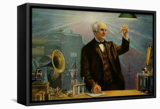 Thomas Alva Edison-null-Framed Stretched Canvas