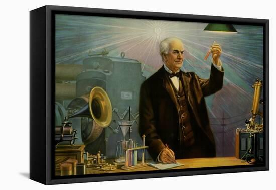 Thomas Alva Edison-null-Framed Stretched Canvas
