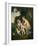 Thomas and Joseph Pickford as Children, circa 1777-9-Joseph Wright of Derby-Framed Giclee Print