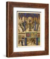 Thomas Aquinas Noted Theologian Depicted Instructing a Group of Clerics-Jean Fouquet-Framed Art Print