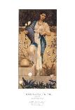 Woman With Lilies-Thomas Armstrong-Art Print