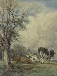 View of Harvesting near Warwick-Thomas Baker-Laminated Giclee Print