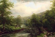 Fishing on the Dee, 1861-Thomas Baker-Mounted Giclee Print