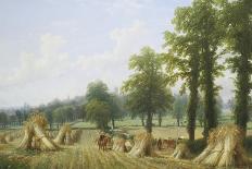 View of Harvesting near Warwick-Thomas Baker-Stretched Canvas