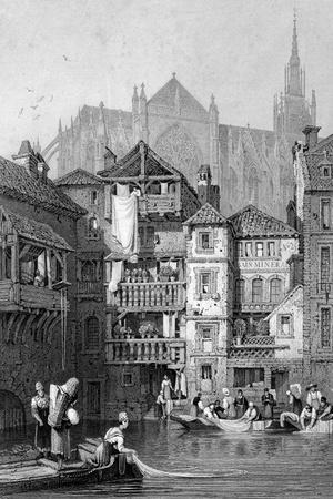 View in Metz, Northern France, 19th Century