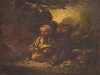 Boys Playing Knuckle Bones-Thomas Barker-Framed Stretched Canvas