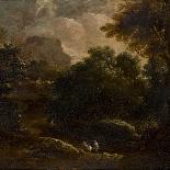 Wooded landscape with figures by Thomas Barker-Thomas Barker-Giclee Print