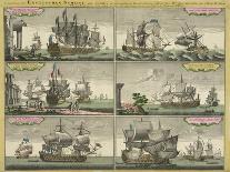 Print of English Sailing Ships-Thomas Baston-Giclee Print