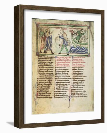 Thomas Becket Prepares to Sail For England, 1170 to End His Exile, Becket Leaves, c.1220-40-null-Framed Giclee Print