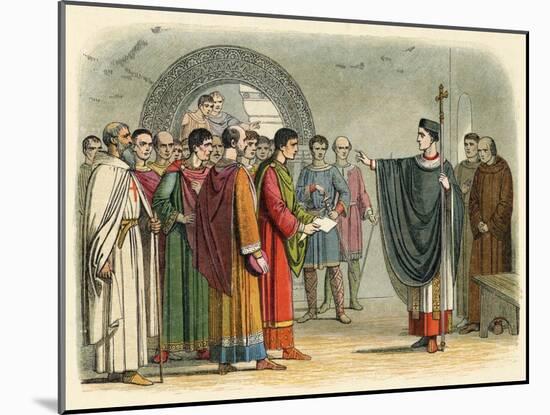 Thomas Becket Refuses to Seal the Constitutions of Claredon-James Doyle-Mounted Art Print