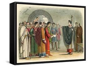 Thomas Becket Refuses to Seal the Constitutions of Claredon-James Doyle-Framed Stretched Canvas