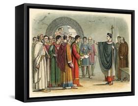 Thomas Becket Refuses to Seal the Constitutions of Claredon-James Doyle-Framed Stretched Canvas