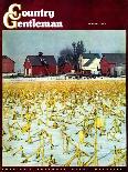 "Winter Cornfield," Country Gentleman Cover, January 1, 1946-Thomas Benner-Framed Stretched Canvas