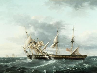 Naval Engagement Between Uss Wasp and Hms Frolic, C.1815