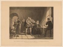 'Mary Queen of Scots Compelled To Sign Her Abdication in Lochleven Castle, 1567', (1878)-Thomas Brown-Giclee Print