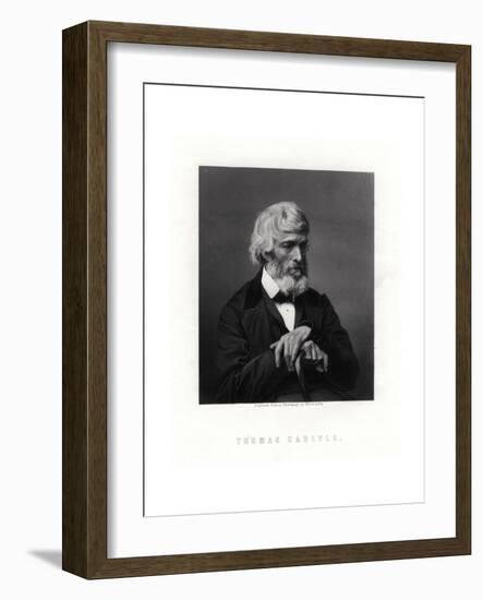 Thomas Carlyle, Scottish Essayist, Satirist, and Historian, Mid-Late 19th Century-Elliott & Fry-Framed Giclee Print