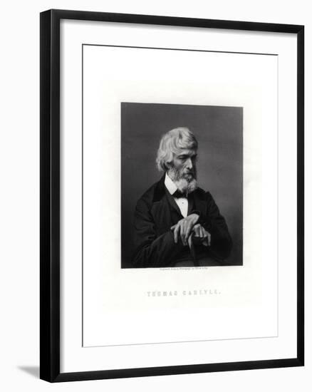 Thomas Carlyle, Scottish Essayist, Satirist, and Historian, Mid-Late 19th Century-Elliott & Fry-Framed Giclee Print