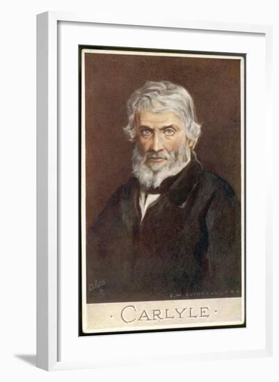 Thomas Carlyle Scottish Philosopher and Historian-C.w. Quinnell-Framed Art Print