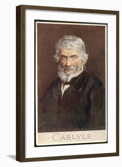 Thomas Carlyle Scottish Philosopher and Historian-C.w. Quinnell-Framed Art Print